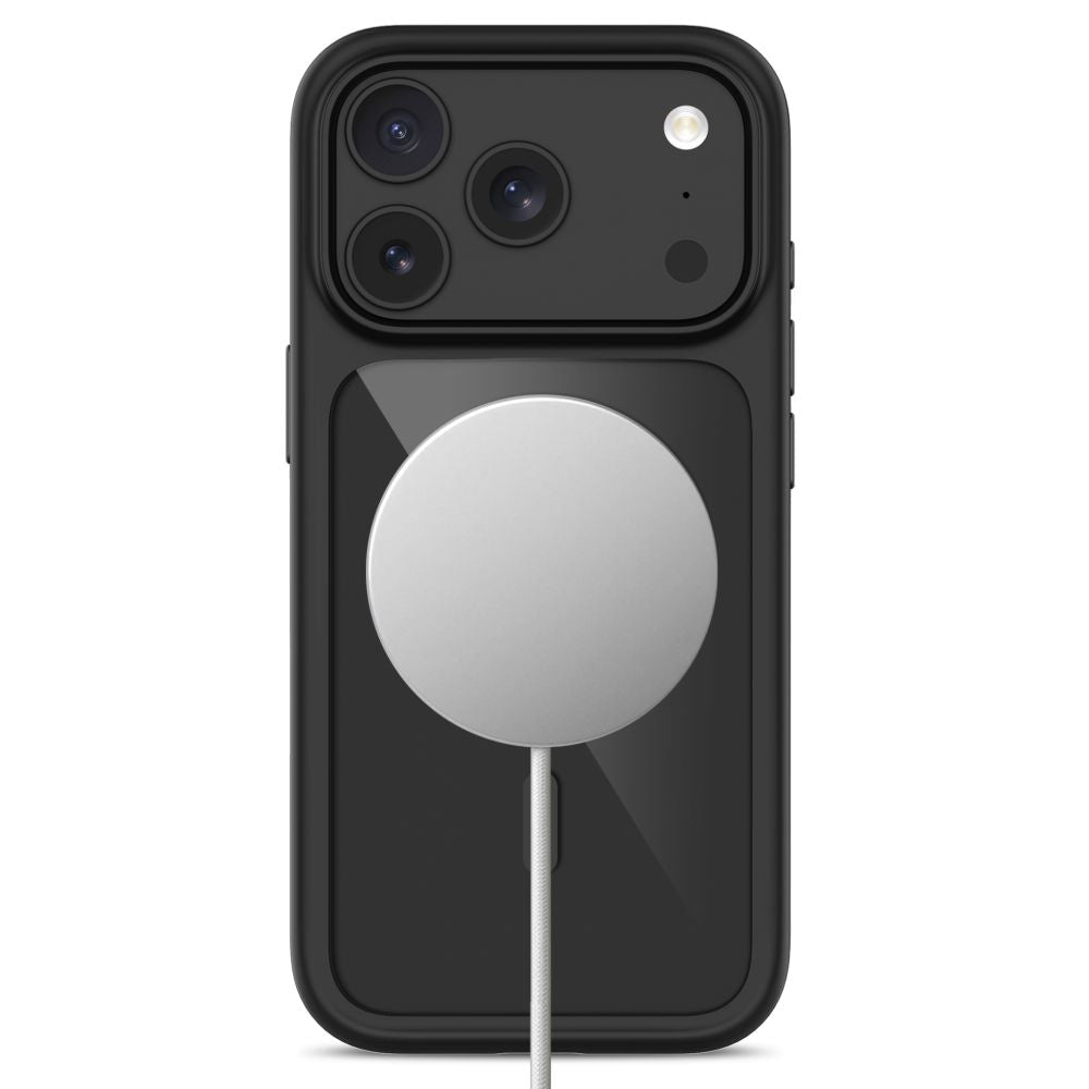 Tech-Protect iPhone 18 Pro / iPhone 17 Pro - Σκληρή Θήκη με Πλαίσιο Σιλικόνης MagSafe και 2 Αντιχαρακτικά Γυαλιά Οθόνης - MagOne CC - Black / Clear