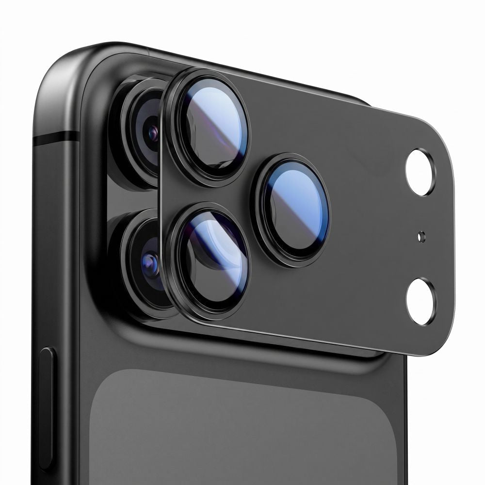 Tech-Protect iPhone 18 Pro Max - Camfull Fit+ - Προστατευτικό για την Κάμερα με Αντιχαρακτικό Γυαλί - Black