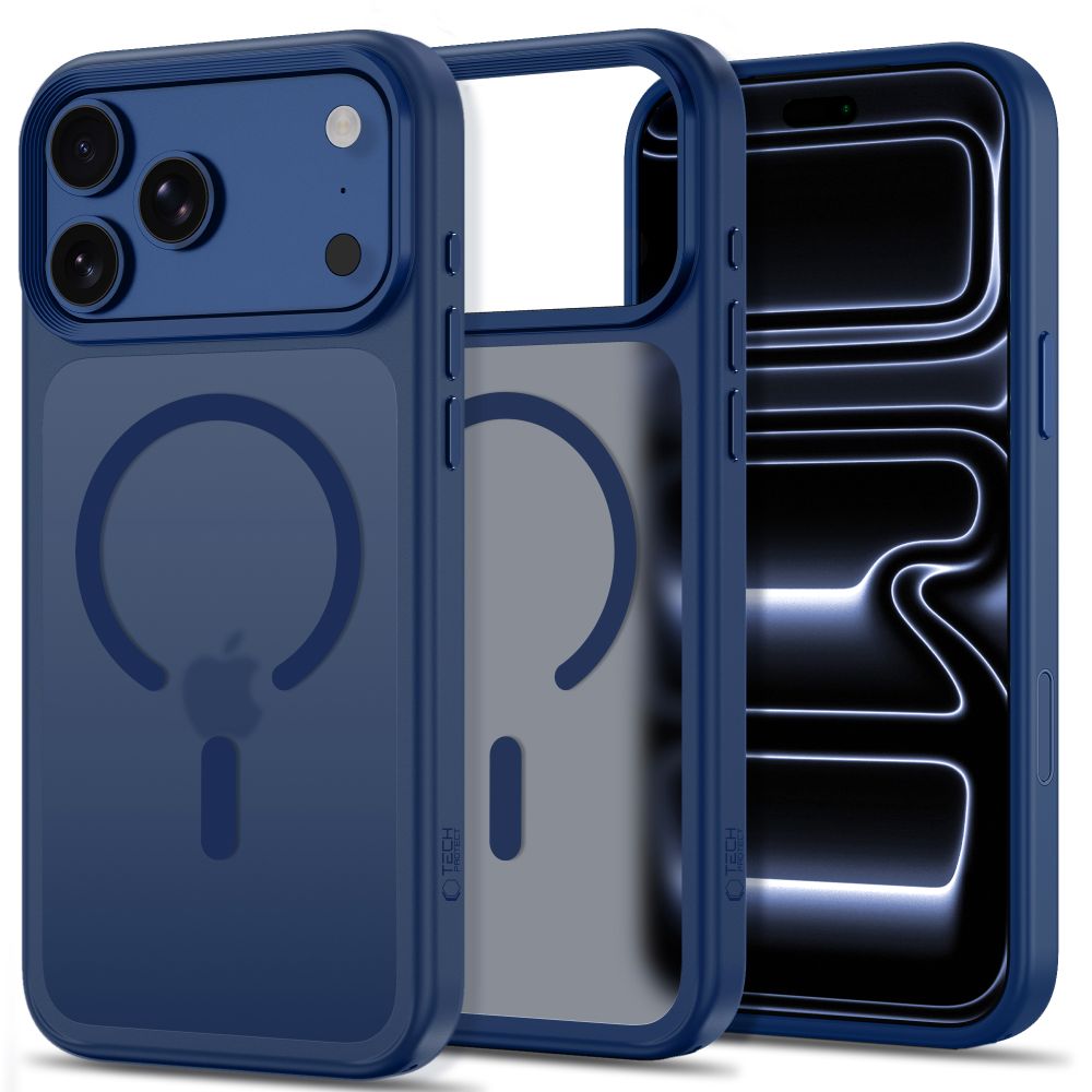 Tech-Protect iPhone 18 Pro Max / iPhone 17 Pro Max - Σκληρή Θήκη MagSafe με Πλαίσιο Σιλικόνης - MagMat MagSafe CC - Matte Deep Blue