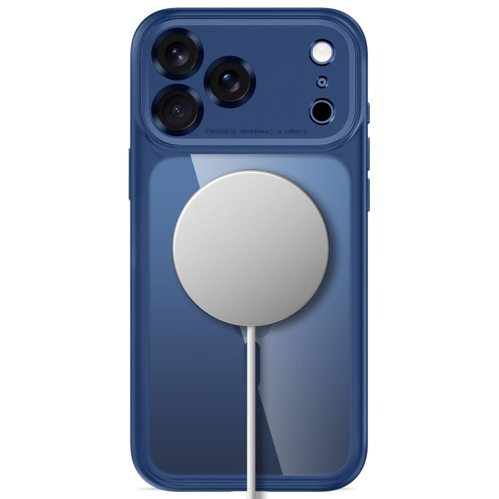Tech-Protect iPhone 18 Pro Max / iPhone 17 Pro Max - Σκληρή Θήκη με Πλαίσιο Σιλικόνης και MagSafe - MagPeak MagSafe CC - Deep Blue / Clear