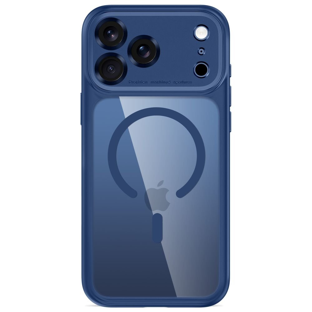 Tech-Protect iPhone 18 Pro Max / iPhone 17 Pro Max - Σκληρή Θήκη με Πλαίσιο Σιλικόνης και MagSafe - MagPeak MagSafe CC - Deep Blue / Clear