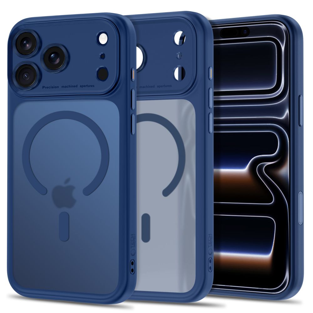 Tech-Protect iPhone 18 Pro Max / iPhone 17 Pro Max - Σκληρή Θήκη με Πλαίσιο Σιλικόνης και MagSafe - MagPeak MagSafe CC - Matte Deep Blue