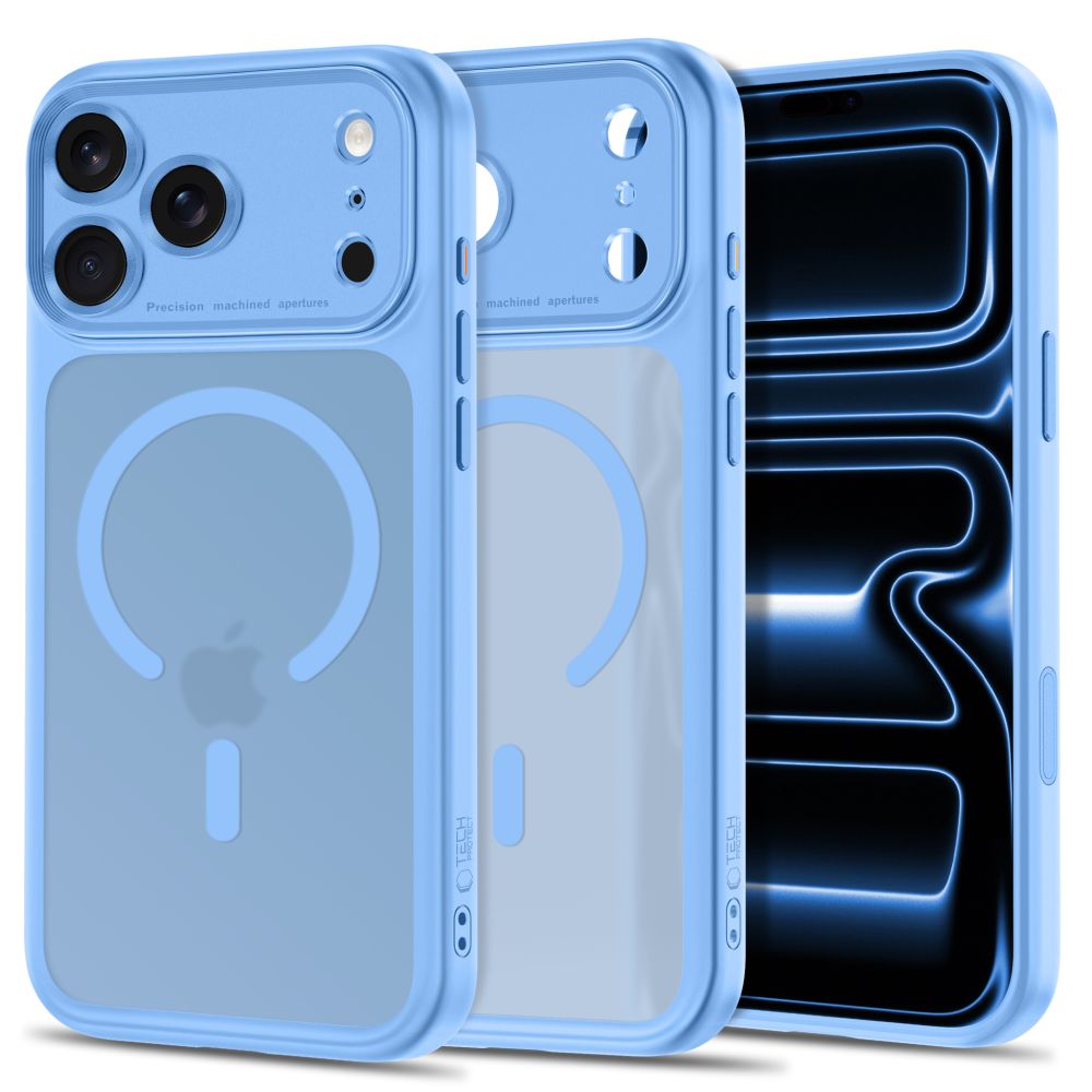 Tech-Protect iPhone 18 Pro Max / iPhone 17 Pro Max - Σκληρή Θήκη με Πλαίσιο Σιλικόνης και MagSafe - MagPeak MagSafe CC - Matte Light Blue