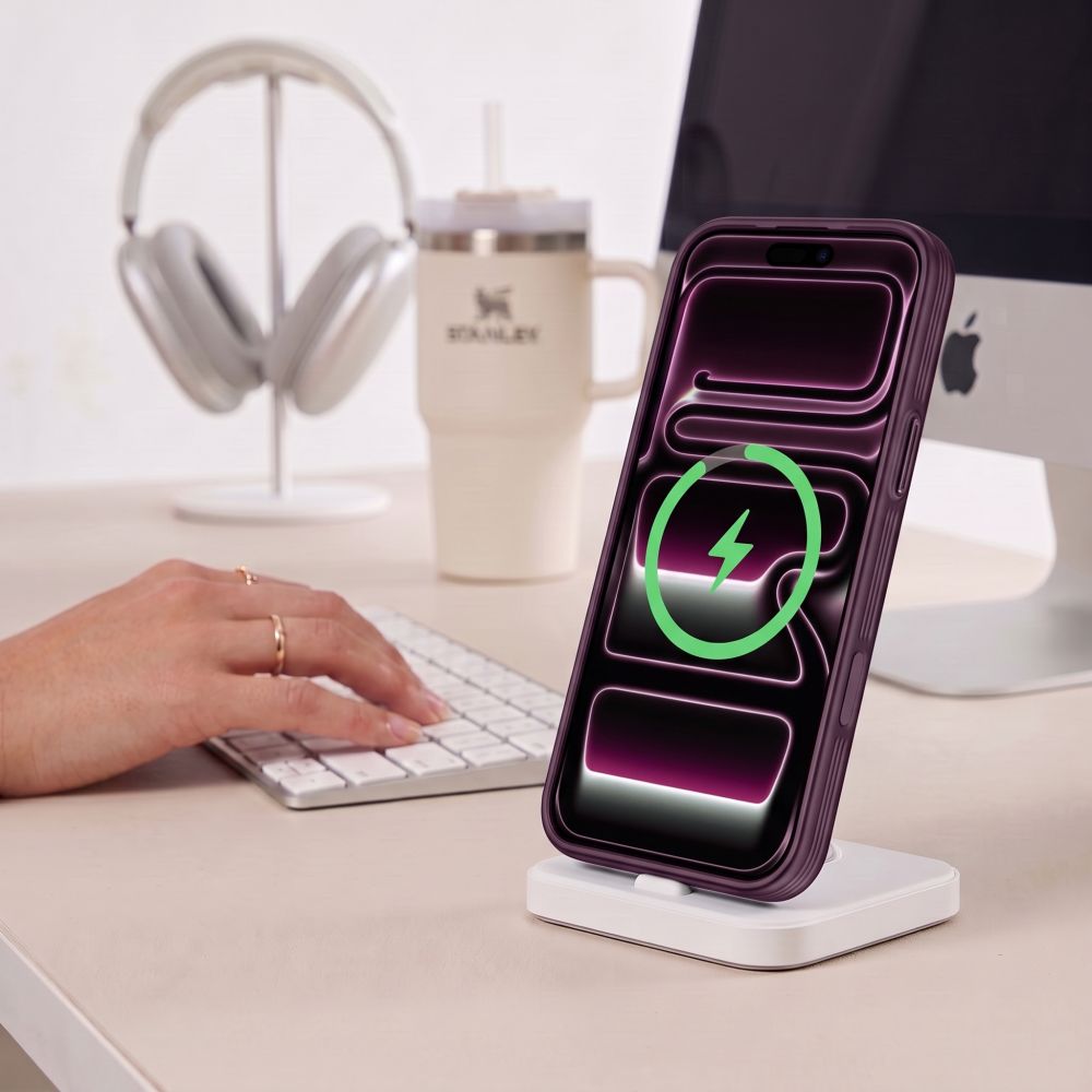 Tech-Protect iPhone 18 Pro Max / iPhone 17 Pro Max - Σκληρή Θήκη με Πλαίσιο Σιλικόνης και MagSafe - MagPrime MagSafe CC - Matte Burgundy