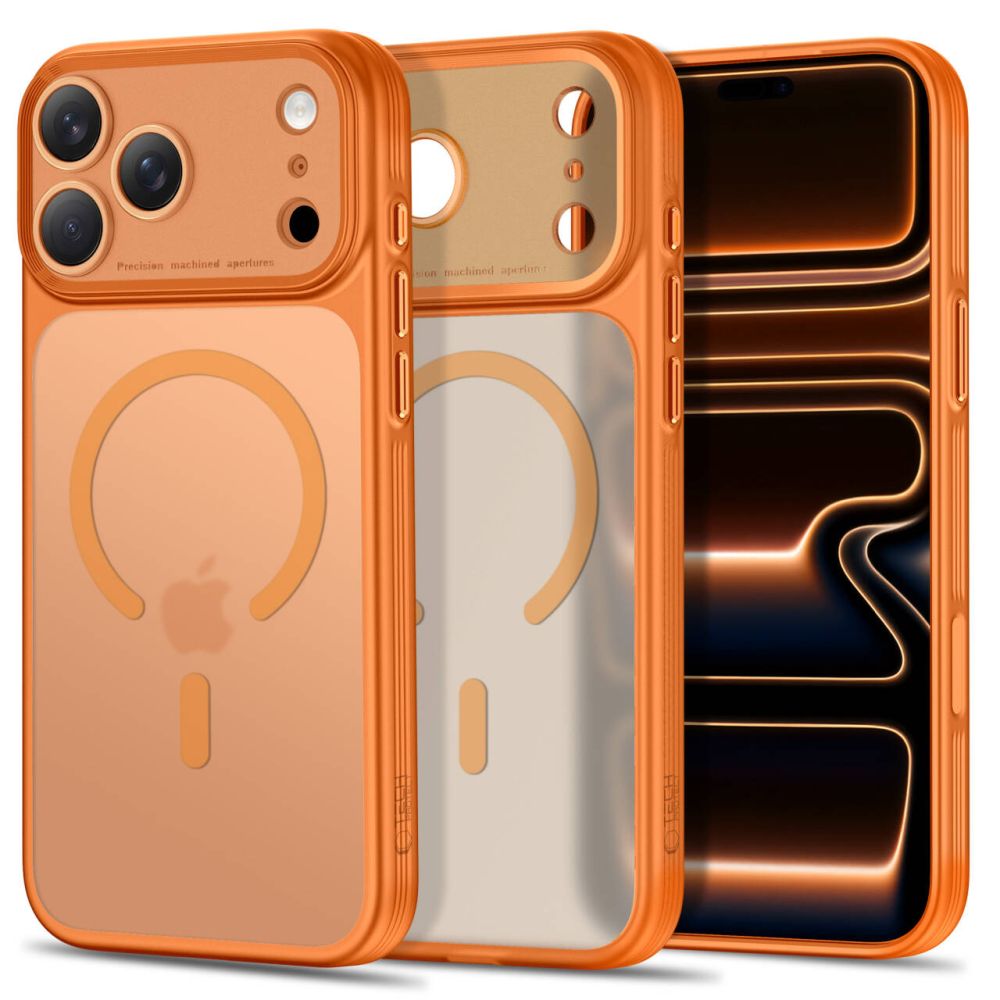 Tech-Protect iPhone 18 Pro Max / iPhone 17 Pro Max - Σκληρή Θήκη με Πλαίσιο Σιλικόνης και MagSafe - MagPrime MagSafe CC - Matte Cosmic Orange