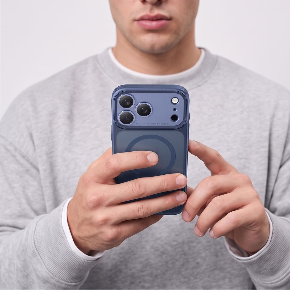 Tech-Protect iPhone 18 Pro Max / iPhone 17 Pro Max - Σκληρή Θήκη με Πλαίσιο Σιλικόνης και MagSafe - MagPrime MagSafe CC - Matte Deep Blue