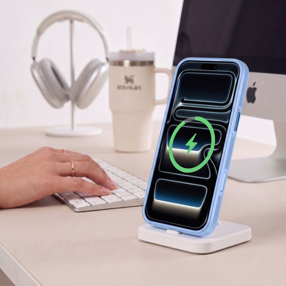 Tech-Protect iPhone 18 Pro Max / iPhone 17 Pro Max - Σκληρή Θήκη με Πλαίσιο Σιλικόνης και MagSafe - MagPrime MagSafe CC - Matte Light Blue