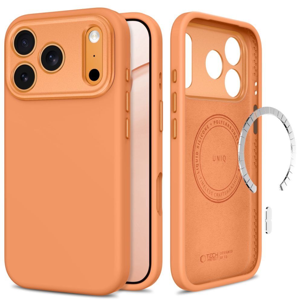 Tech-Protect iPhone 18 Pro Max / iPhone 17 Pro Max - Σκληρή Θήκη με Πλαίσιο Σιλικόνης και MagSafe - Uniq MagSafe CC - Cosmic Orange