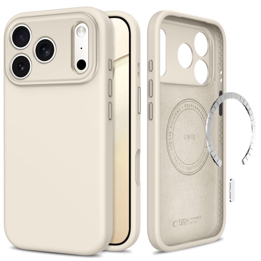 Tech-Protect iPhone 18 Pro Max / iPhone 17 Pro Max - Σκληρή Θήκη με Πλαίσιο Σιλικόνης και MagSafe - Uniq MagSafe CC - Titanium