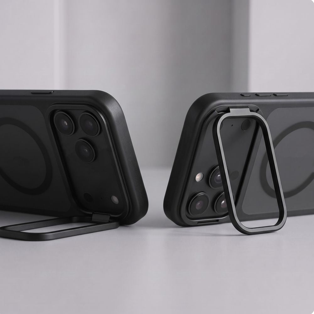 Tech-Protect iPhone 18 Pro Max / iPhone 17 Pro Max - Σκληρή Θήκη με Πλαίσιο Σιλικόνης και Stand MagSafe - Magstand CC - Matte Black