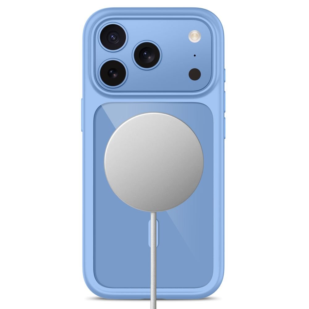 Tech-Protect iPhone 18 Pro Max / iPhone 17 Pro Max - Σκληρή Θήκη με Πλαίσιο Σιλικόνης MagSafe και 2 Αντιχαρακτικά Γυαλιά Οθόνης - MagOne CC - Light Blue / Clear
