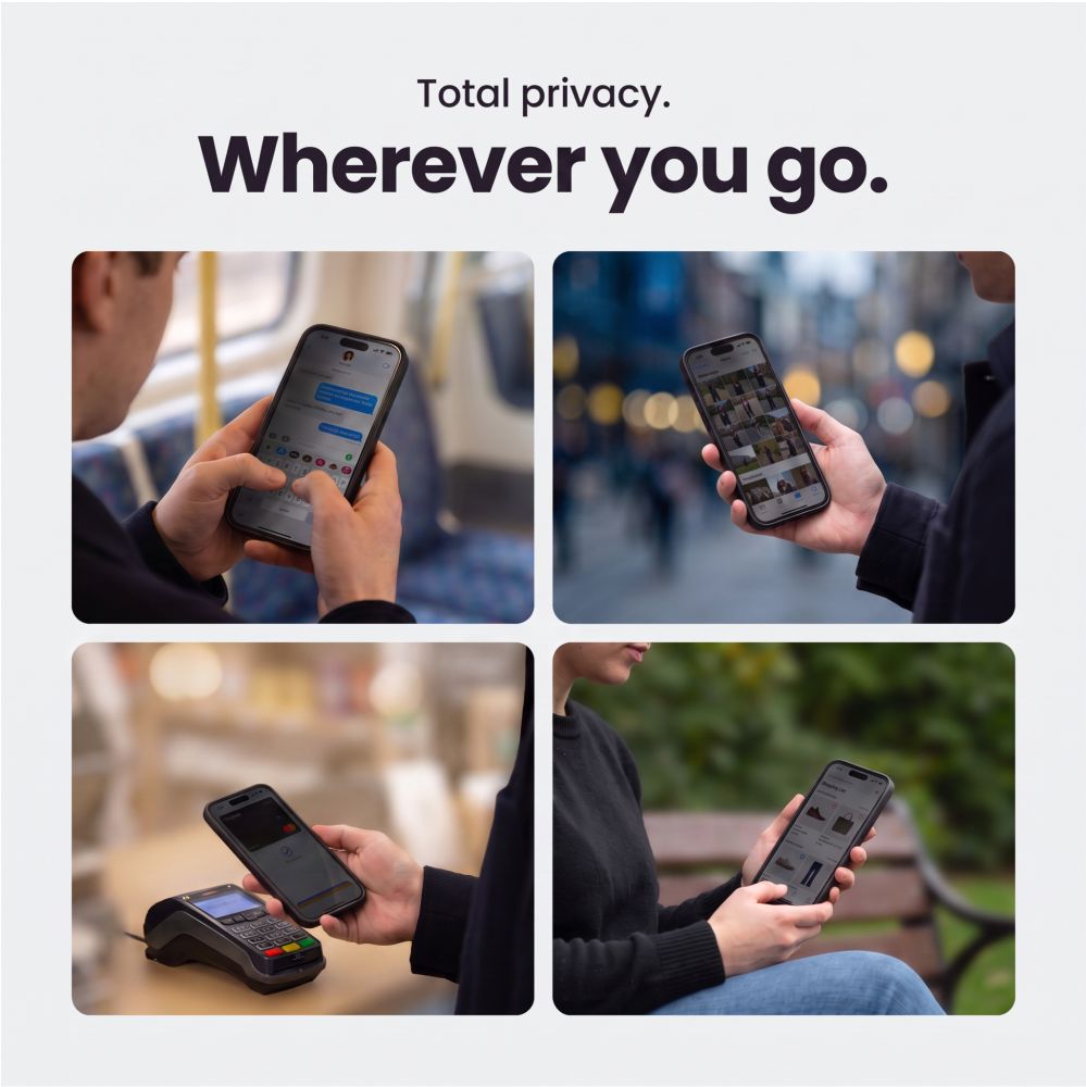 Tech-Protect iPhone 18 Pro - Σετ με 2 Full Screen Αντιχαρακτικά Γυαλιά Οθόνης - Glass Spy Plus - Privacy