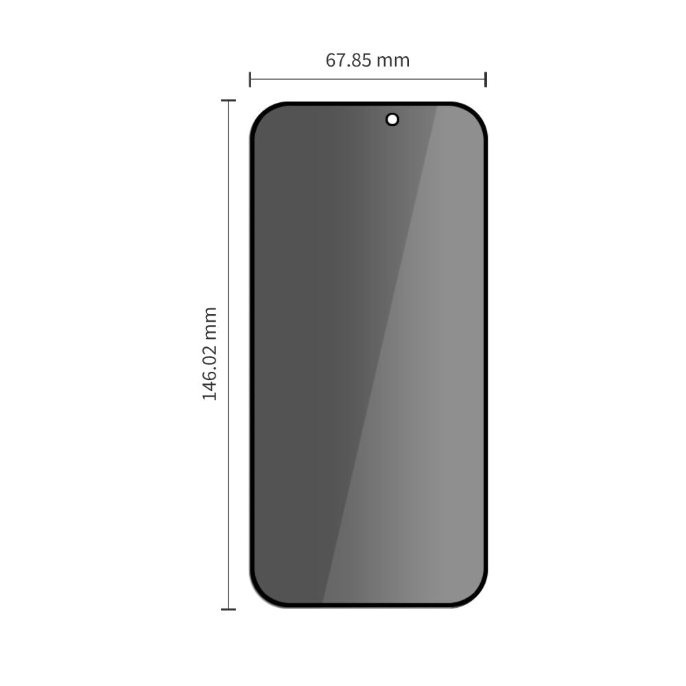 Tech-Protect iPhone 18 Pro - Σετ με 2 Full Screen Αντιχαρακτικά Γυαλιά Οθόνης - Glass Spy Plus - Privacy