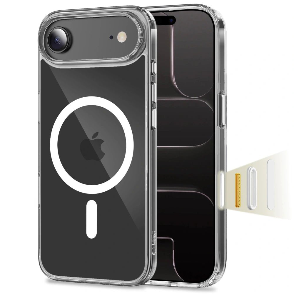 Tech - Protect iPhone Air - Flexair Hybrid CC MagSafe - Σκληρή Θήκη με Πλαίσιο Σιλικόνης - Clear