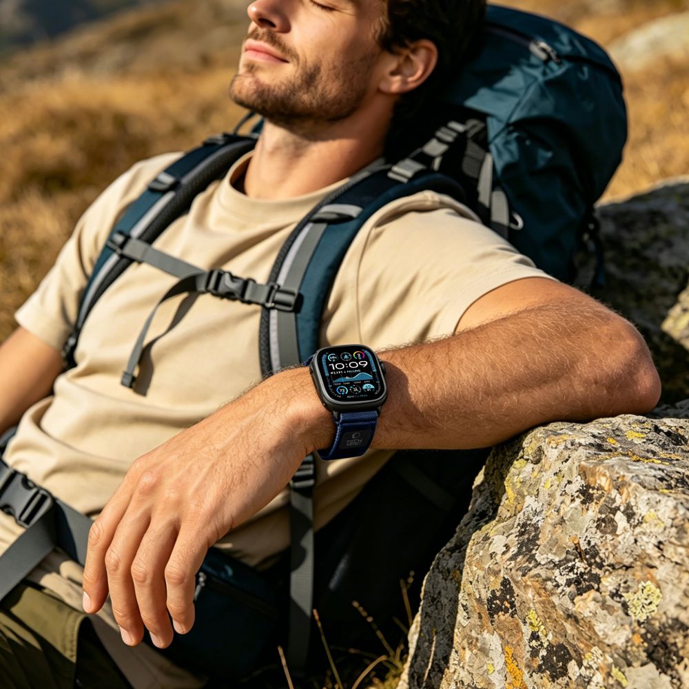 Tech - Protect Λουράκι Apple Watch 8/9/10/11 - SE (1/2/3) - Ultra (1/2/3) – 44/45/46/49mm Nylon Elite - Navy / Orange