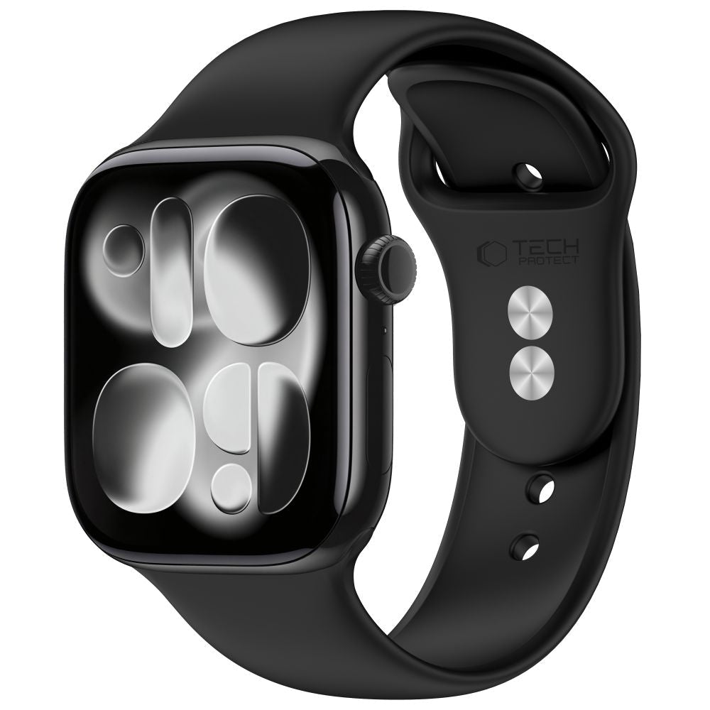Tech-Protect Λουράκι Apple Watch 8/9/10/11/12 - SE (1/2/3) - Ultra (1/2/3/4) - 44/45/46/49mm Σιλικόνης - Silicone - Black