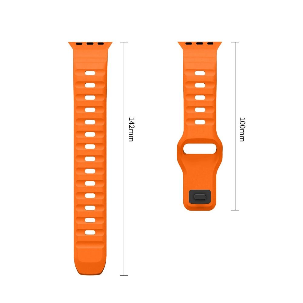 Tech-Protect Λουράκι Apple Watch 8/9/10/11/12 - SE (1/2/3) - Ultra (1/2/3/4) - 44/45/46/49mm Σιλικόνης - Silicone Line - Orange
