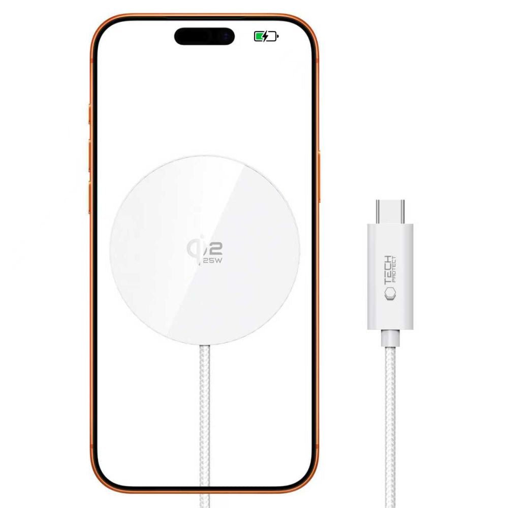 Tech - Protect Μαγνητικός Ασύρματος Φορτιστής MagSafe 25W QI2.2 - A50 - White