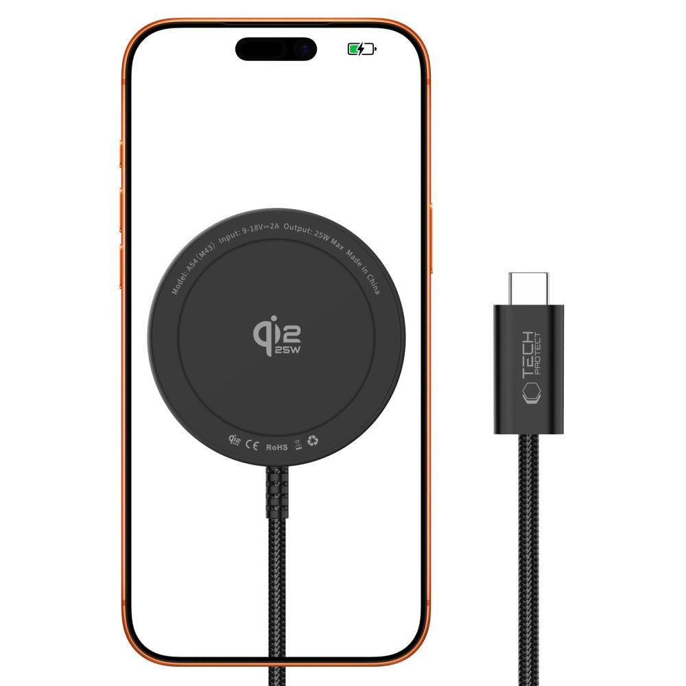 Tech-Protect MagSafe Ασύρματος Φορτιστής Qi2.2 25W - A54 - Black