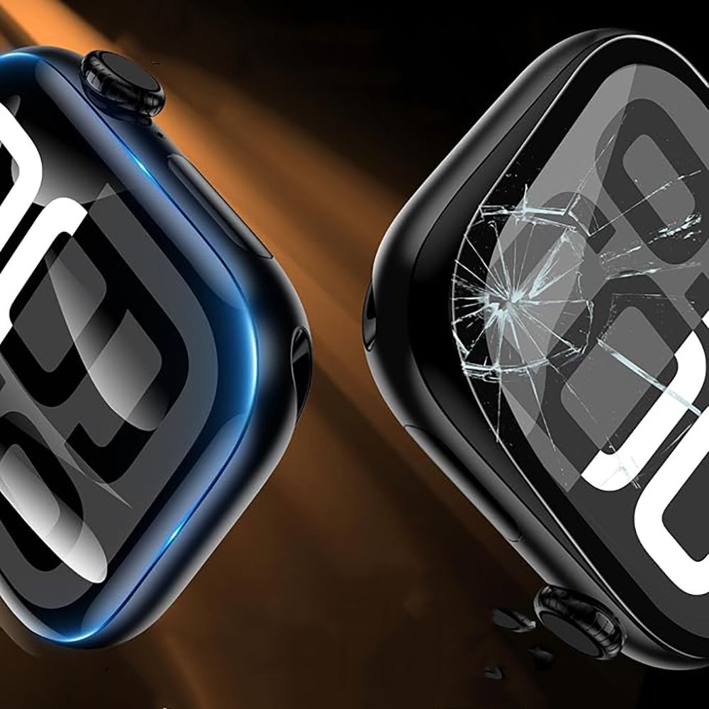 Tech - Protect Προστασία Οθόνης Apple Watch 10/11 - 46mm - 7H Αντιχαρακτικό Γυαλί Οθόνης - Hybrid Glass Flex Plus - 3 Τεμάχια - Black