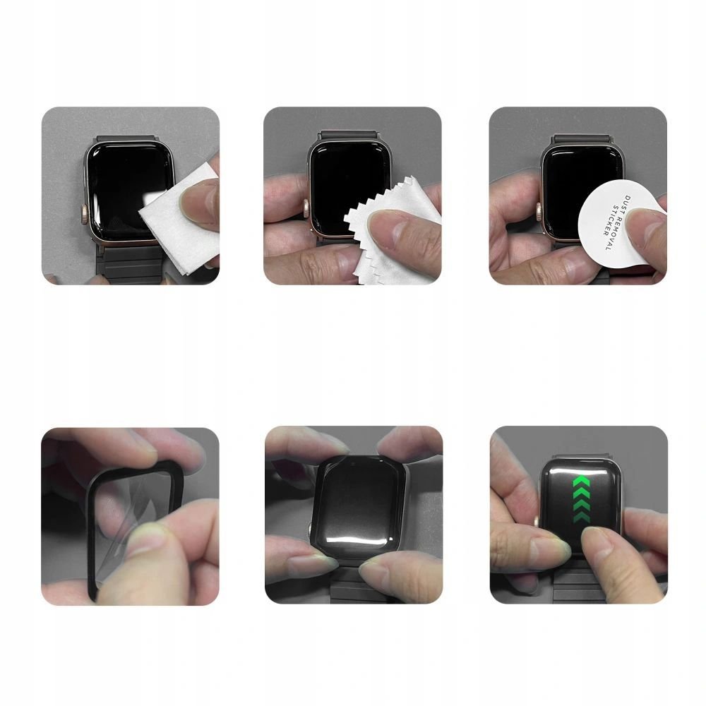 Tech - Protect Προστασία Οθόνης Apple Watch 4 / 5 / 6 / SE (1/2/3) - 44mm - Αντιχαρακτικό Γυαλί Οθόνης 7H - Glass Flex Plus - 2 Τεμάχια - Black