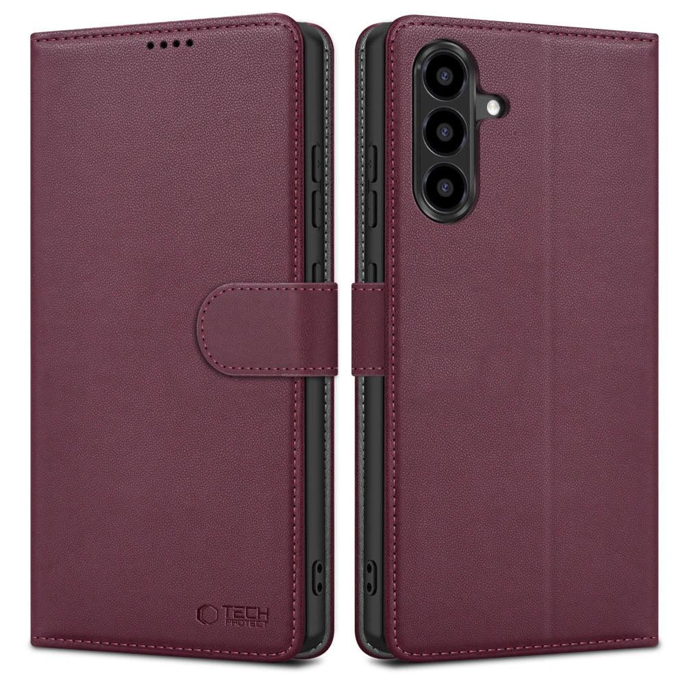 Tech - Protect Samsung Galaxy A26 5G / A17 4G / 5G - Wallet - Θήκη Πορτοφόλι Stand από Δερματίνη - Mulberry