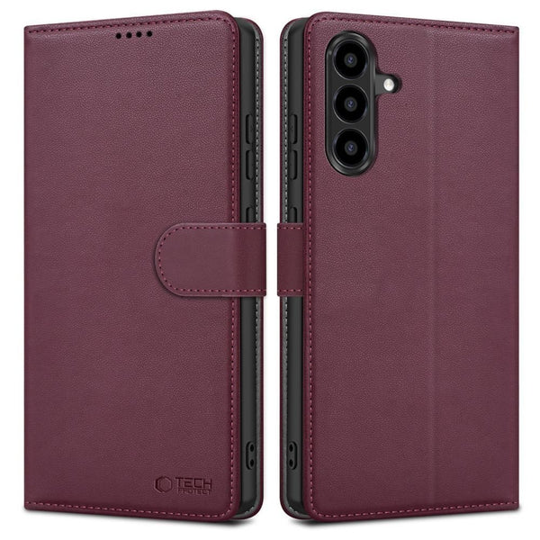 Tech - Protect Samsung Galaxy A27 5G - Θήκη Πορτοφόλι Stand από Δερματίνη - Wallet - Mulberry