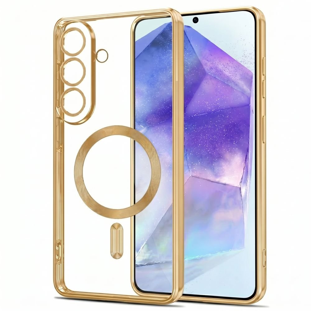 Tech - Protect Samsung Galaxy A27 5G - Θήκη Σιλικόνης TPU με MagSafe - MagFlex - Clear / Shiny Gold