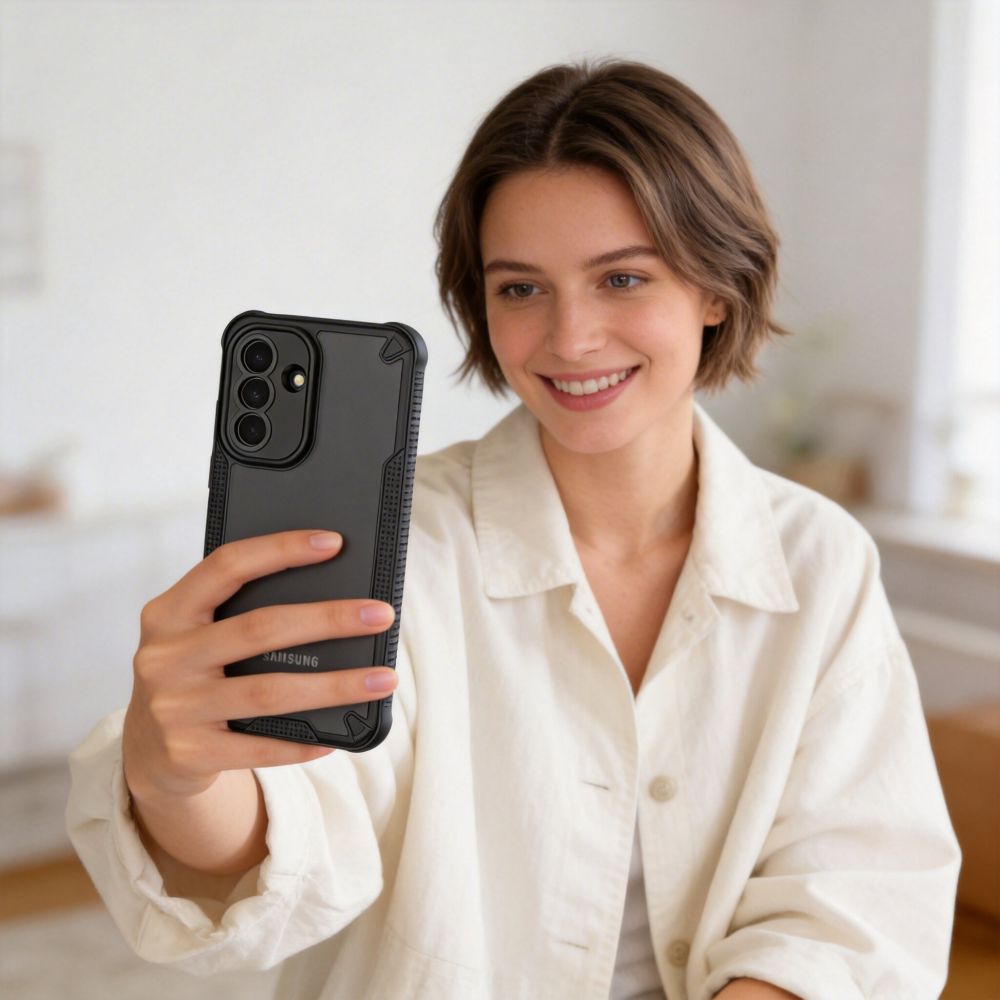 Tech - Protect Samsung Galaxy A37 5G - Σκληρή Θήκη με Πλαίσιο Σιλικόνης - Rugged Shield - Matte Black