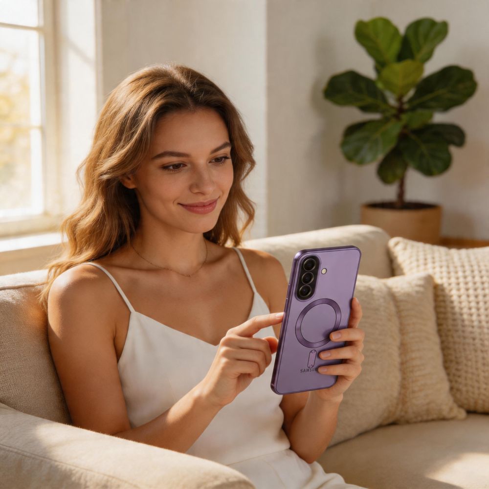 Tech - Protect Samsung Galaxy A37 5G - Θήκη Σιλικόνης TPU με MagSafe - MagFlex - Clear / Cobalt Violet