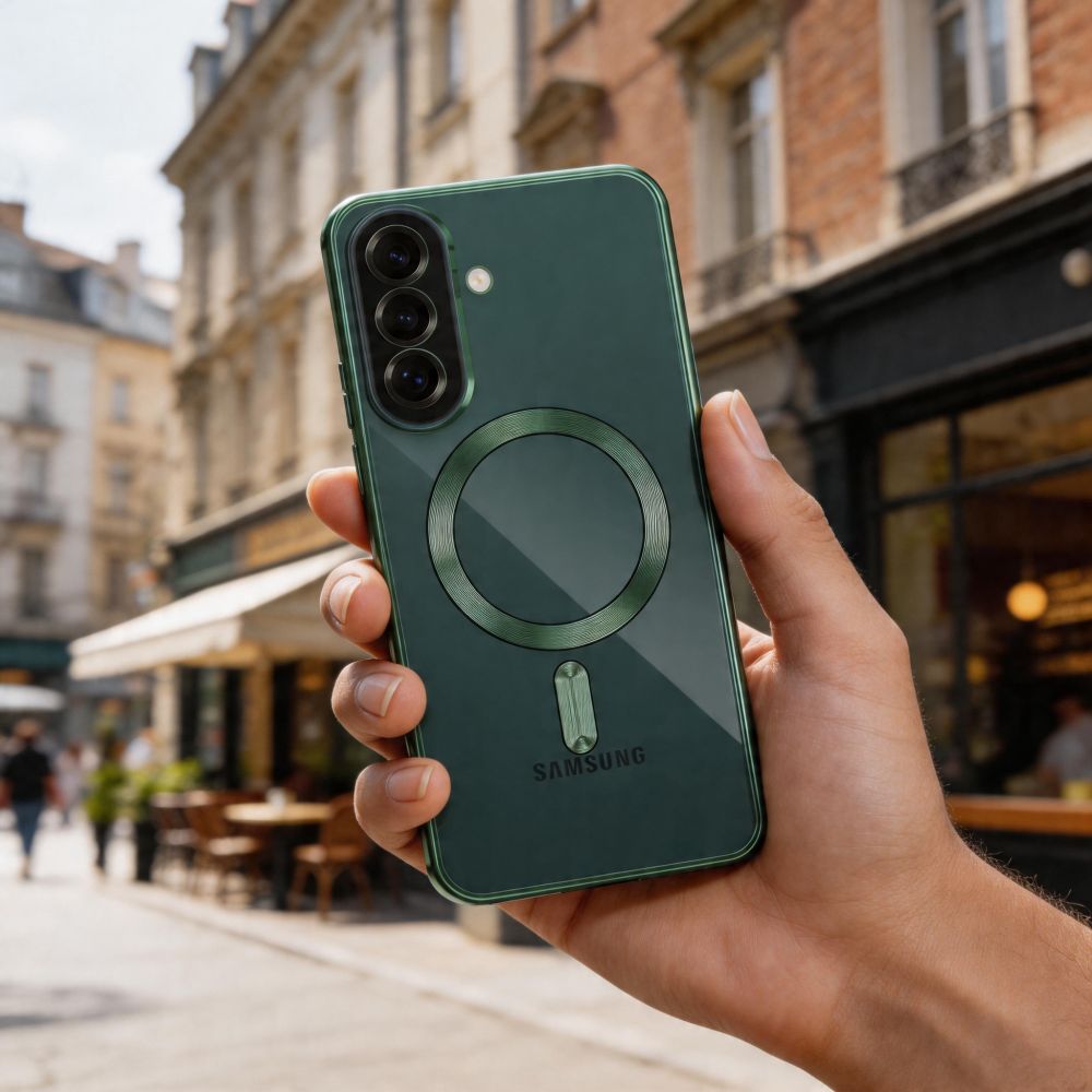 Tech - Protect Samsung Galaxy A37 5G - Θήκη Σιλικόνης TPU με MagSafe - MagFlex - Clear / Jungle Green