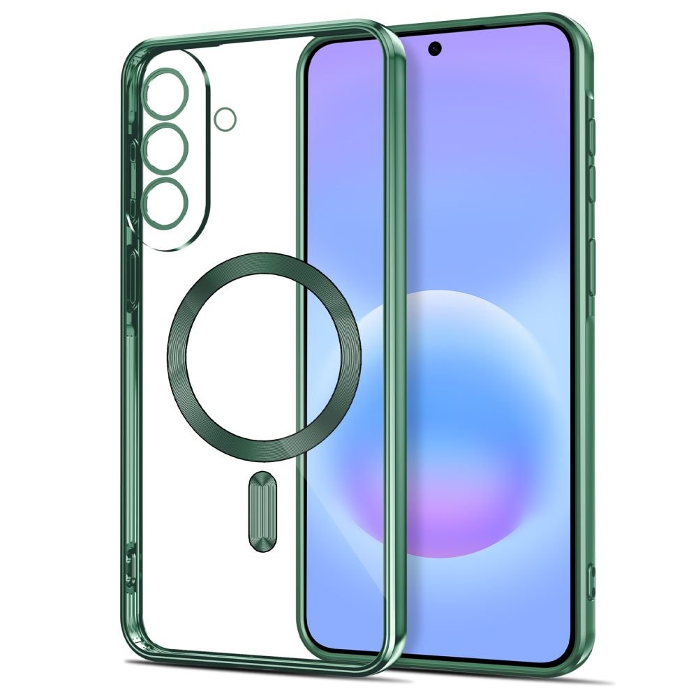 Tech - Protect Samsung Galaxy A37 5G - Θήκη Σιλικόνης TPU με MagSafe - MagFlex - Clear / Jungle Green