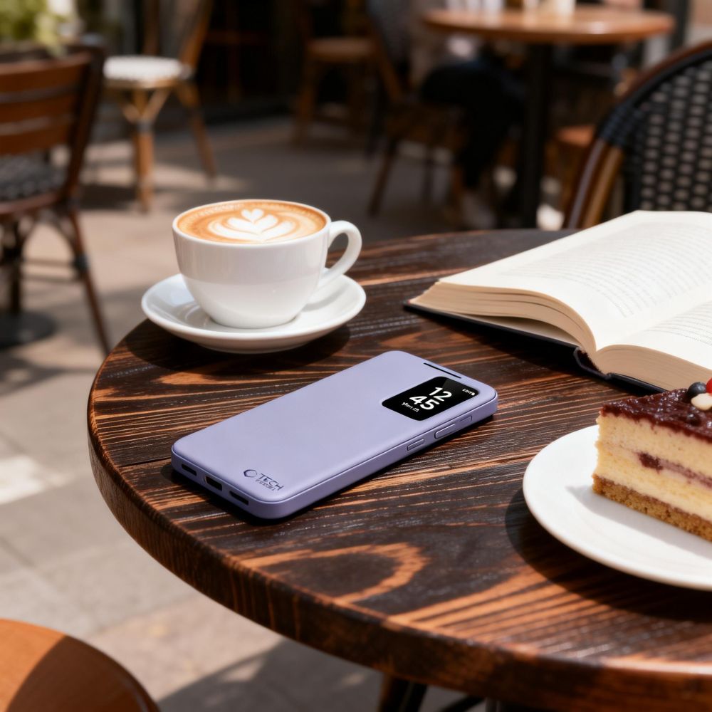 Tech - Protect Samsung Galaxy A57 5G - Θήκη Βιβλίο με Θέση για 1 Κάρτα - Smart Wallet - Purple