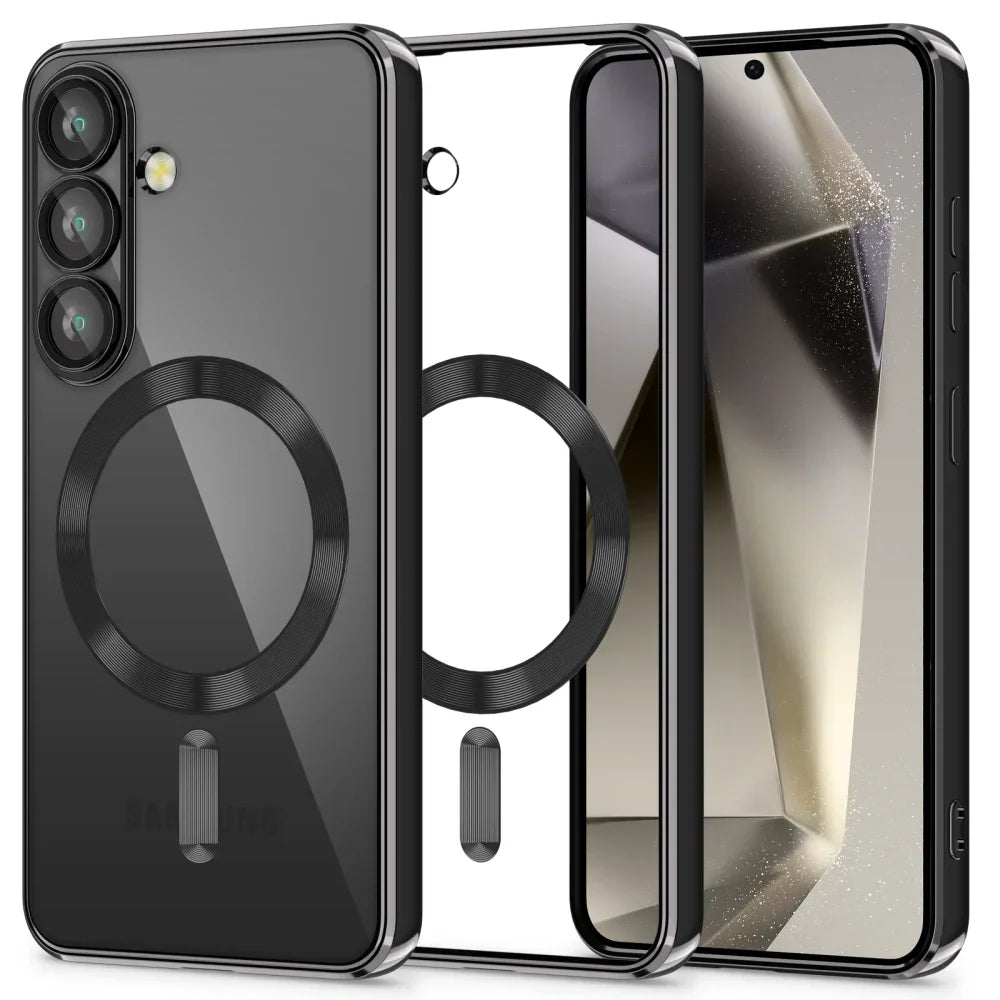 Tech - Protect Samsung Galaxy S25 FE - MagFlex Θήκη Σιλικόνης TPU με MagSafe - Διάφανη / Black