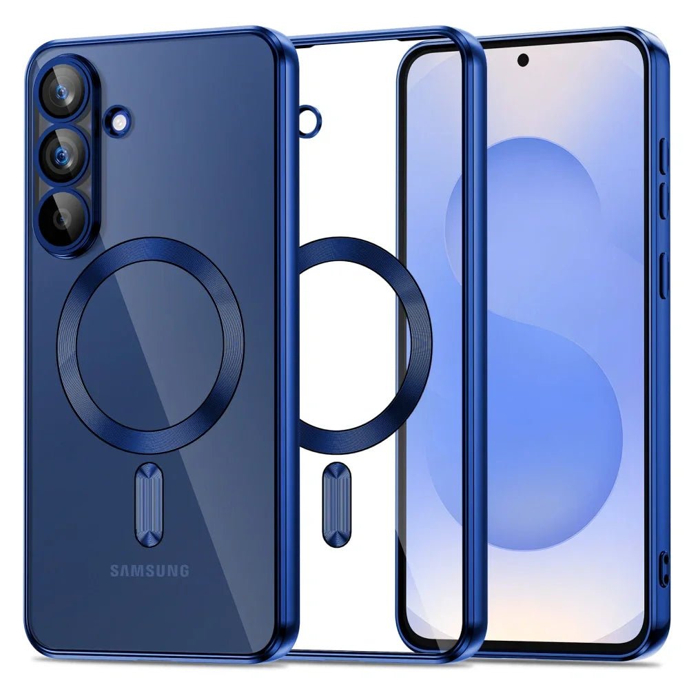 Tech - Protect Samsung Galaxy S25 FE - MagFlex Θήκη Σιλικόνης TPU με MagSafe - Διάφανη / Navy Blue