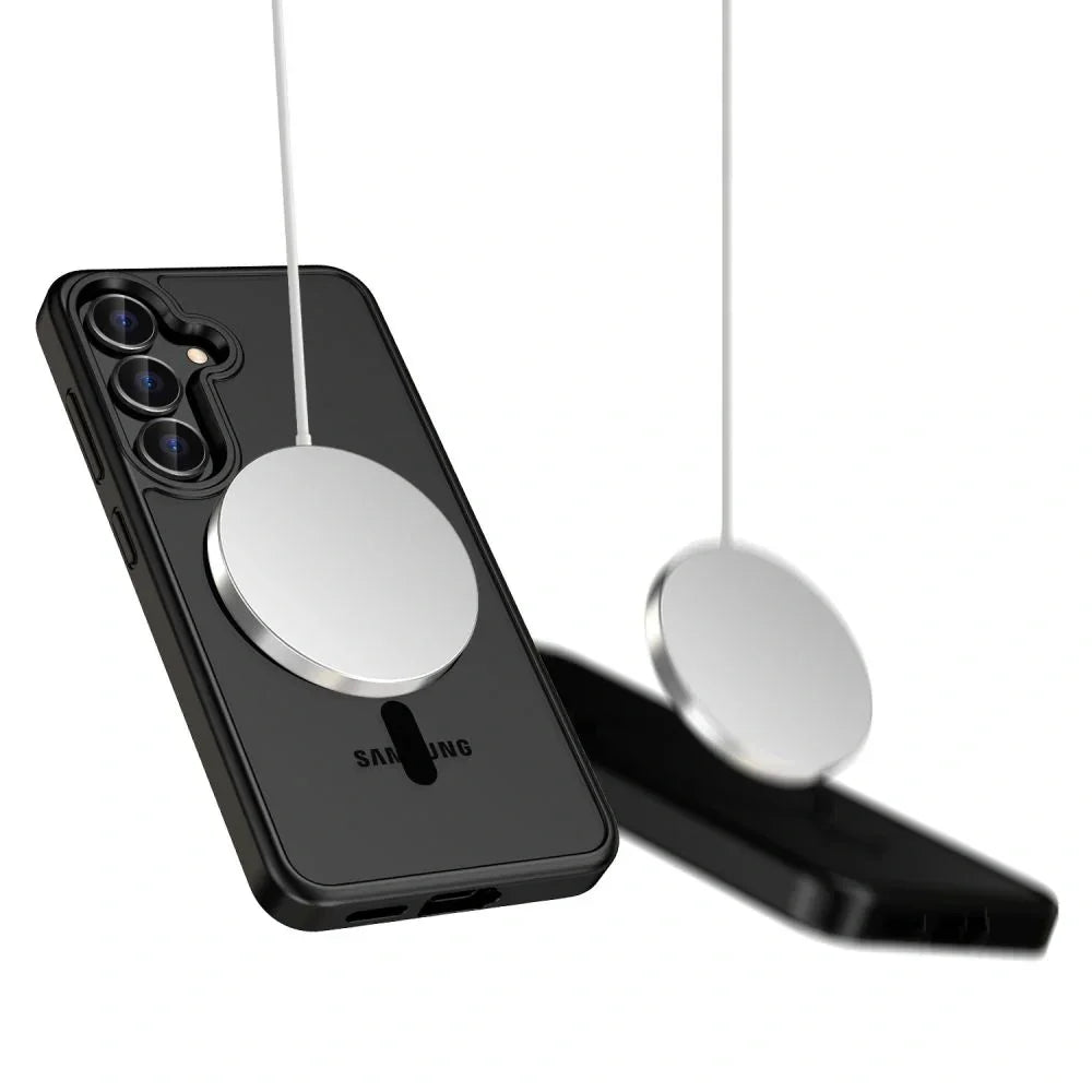 Tech - Protect Samsung Galaxy S25 FE - MagMat MagSafe - Σκληρή Θήκη με Πλαίσιο Σιλικόνης και MagSafe - Matte Black