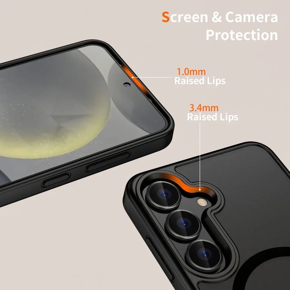 Tech - Protect Samsung Galaxy S25 FE - MagMat MagSafe - Σκληρή Θήκη με Πλαίσιο Σιλικόνης και MagSafe - Matte Black