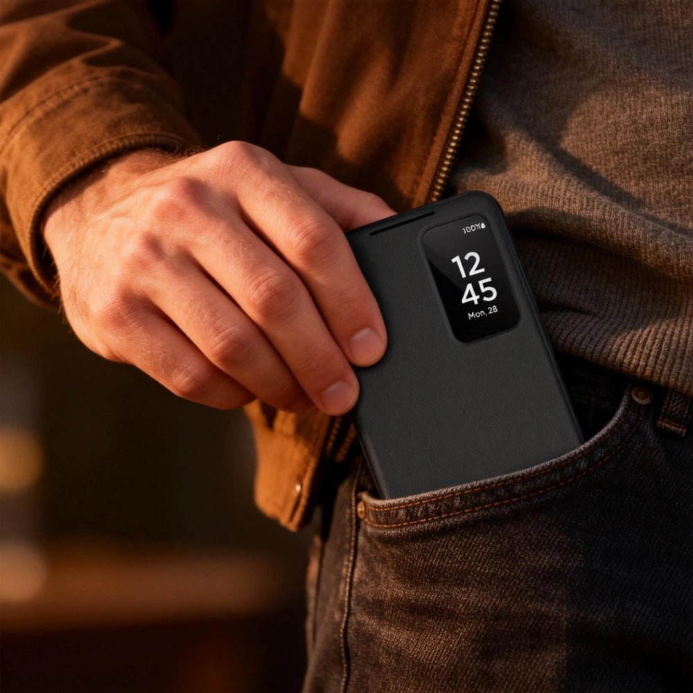 Tech - Protect Samsung Galaxy S26 Plus - Θήκη Βιβλίο με Θέση για 1 Κάρτα - Smart Wallet - Matte Black