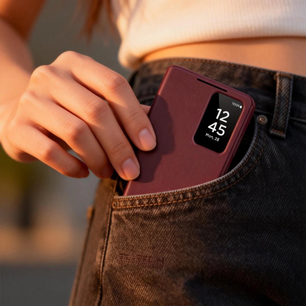 Tech - Protect Samsung Galaxy S26 Plus - Θήκη Βιβλίο με Θέση για 1 Κάρτα - Smart Wallet - Mulberry