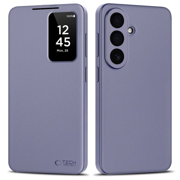 Tech - Protect Samsung Galaxy S26 Plus - Θήκη Βιβλίο με Θέση για 1 Κάρτα - Smart Wallet - Purple