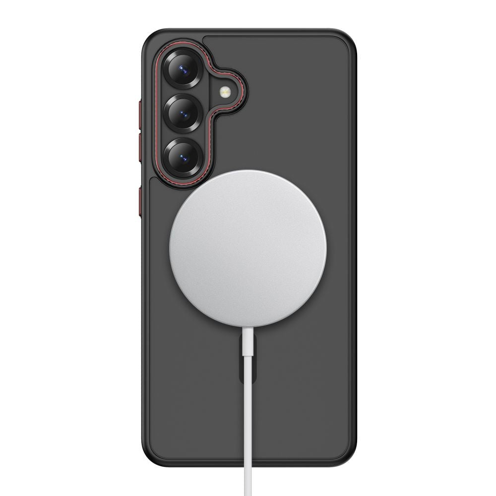 Tech - Protect Samsung Galaxy S26 Plus - Σκληρή Θήκη με Πλαίσιο Σιλικόνης - MagCam MagSafe - Matte Black / Red
