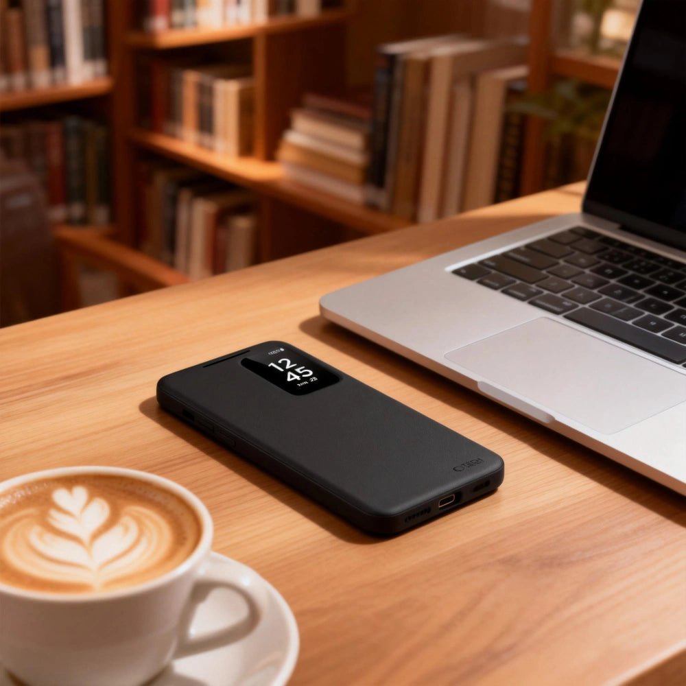 Tech - Protect Samsung Galaxy S26 Ultra - Θήκη Βιβλίο με Θέση για 1 Κάρτα - Smart Wallet - Matte Black