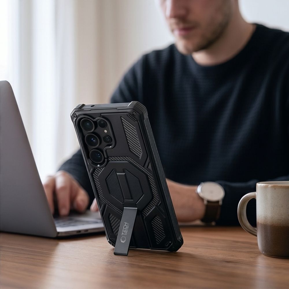 Tech-Protect Samsung Galaxy S26 Ultra - MagSafe Θήκη με Stand και 2 Αντιχαρακτικά Γυαλιά Οθόνης - MagBlast MagSafe - Black