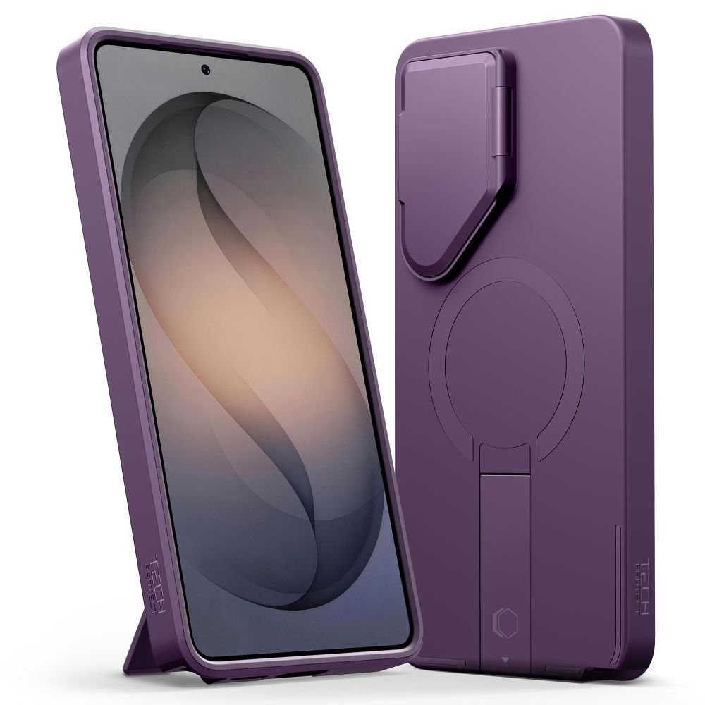 Tech - Protect Samsung Galaxy S26 Ultra - Σκληρή Θήκη με Ανοιγόμενο Κάλυμμα Κάμερας και Stand - Kevlar Aura MagSafe - Violet