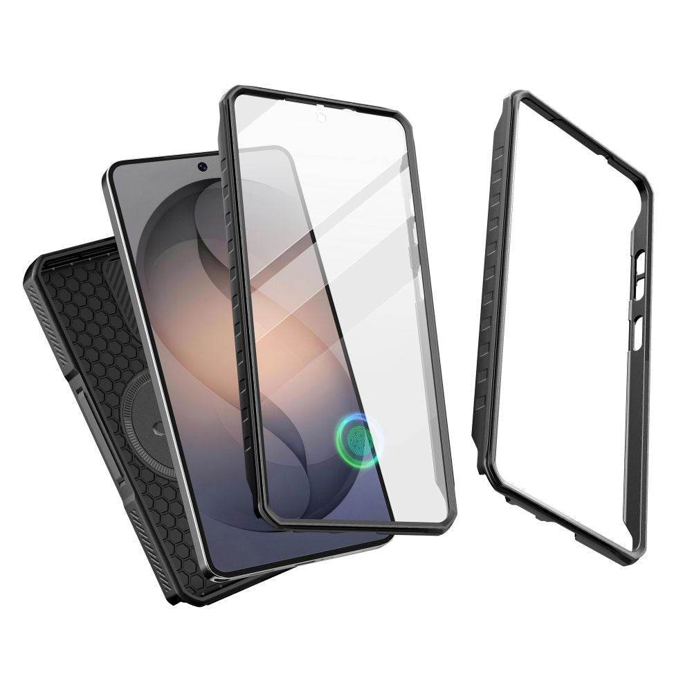 Tech - Protect Samsung Galaxy S26 Ultra - Θήκη 360 Full Body με Προστασία για την Οθόνη και την Κάμερα και Stand - Kevlar MagSafe 2 - Set - Black