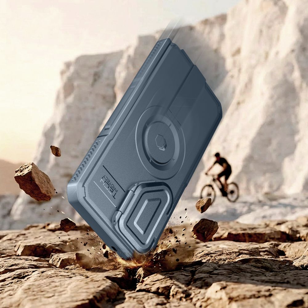 Tech - Protect Samsung Galaxy S26 Ultra - Θήκη 360 Full Body με Προστασία για την Οθόνη και την Κάμερα και Stand - Kevlar MagSafe 2 - Set - Blue