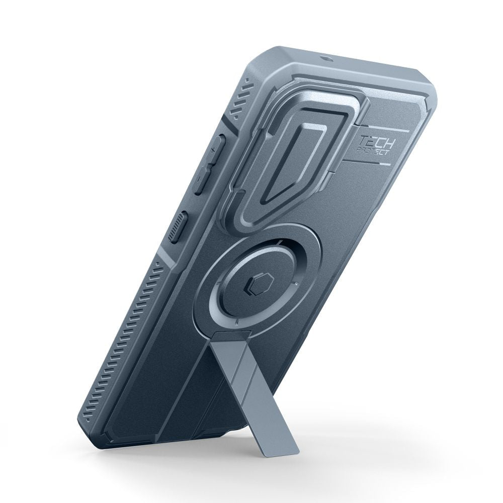 Tech - Protect Samsung Galaxy S26 Ultra - Θήκη 360 Full Body με Προστασία για την Οθόνη και την Κάμερα και Stand - Kevlar MagSafe 2 - Set - Blue