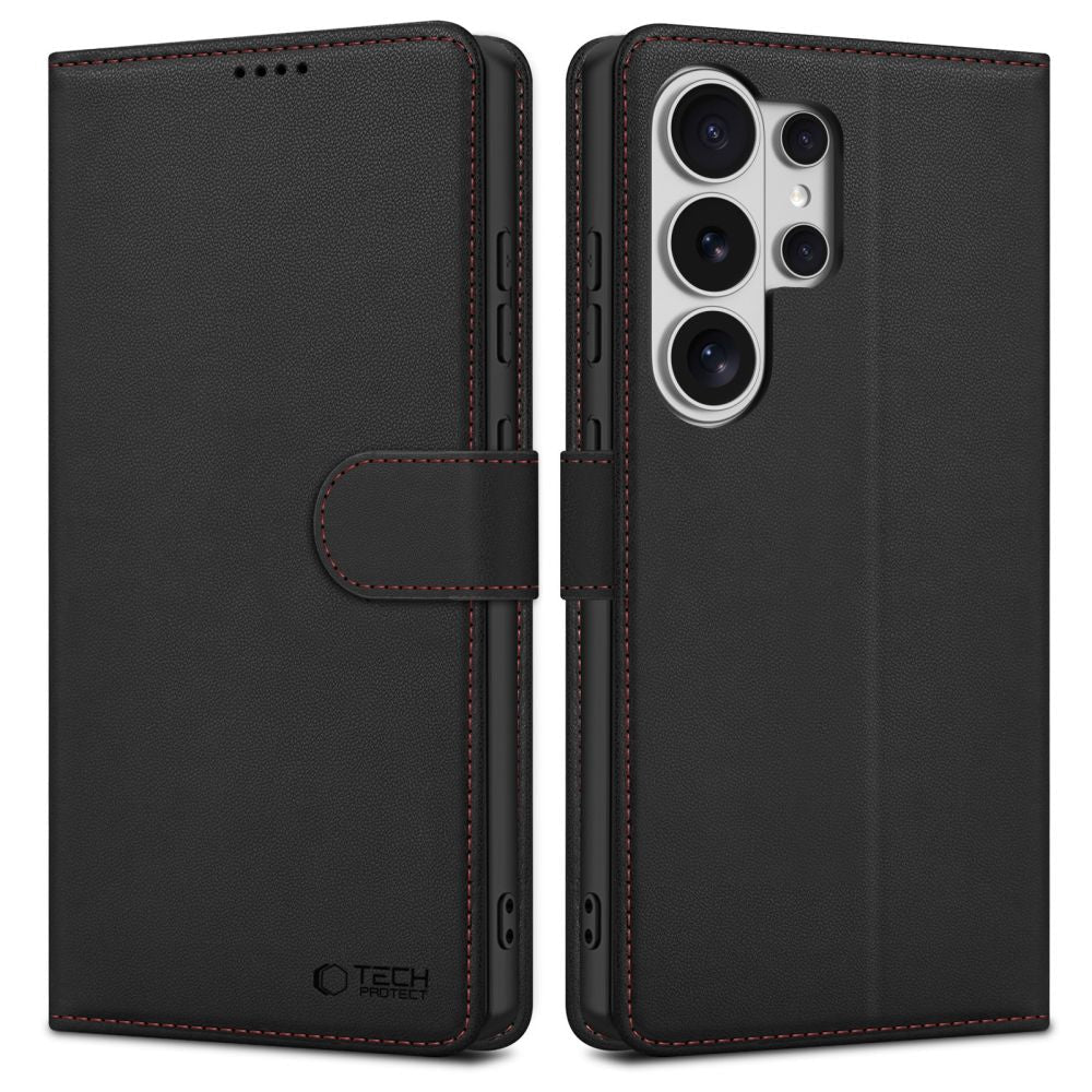 Tech - Protect Samsung Galaxy S26 Ultra - Θήκη Πορτοφόλι Stand από Δερματίνη - Wallet - Black / Red