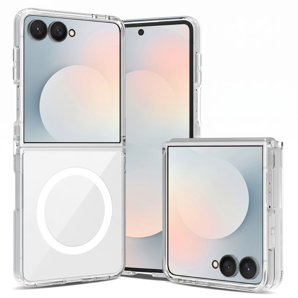 Tech-Protect Samsung Galaxy Z Flip8 - Σκληρή Θήκη με Πλαίσιο Σιλικόνης - Flexair Hybrid MagSafe- Clear