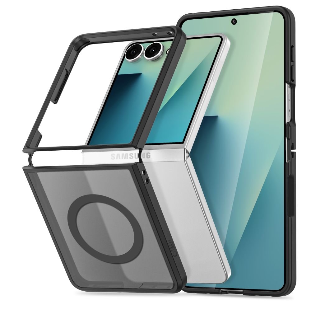 Tech-Protect Samsung Galaxy Z Flip8 - Σκληρή Θήκη με Πλαίσιο Σιλικόνης - MagMat MagSafe - Matte Black
